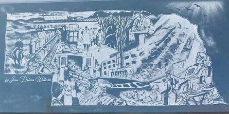 Community mural honoring essential workers and those lost to Covid-19